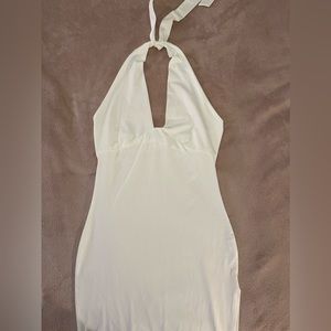 White halter dress